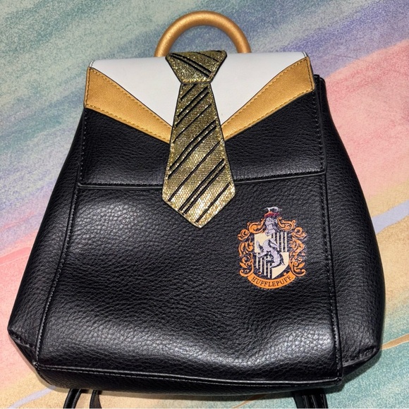 Harry Patter Mini Backpack Uniform Women Bag Purse Small Hufflepuff - Picture 1 of 12